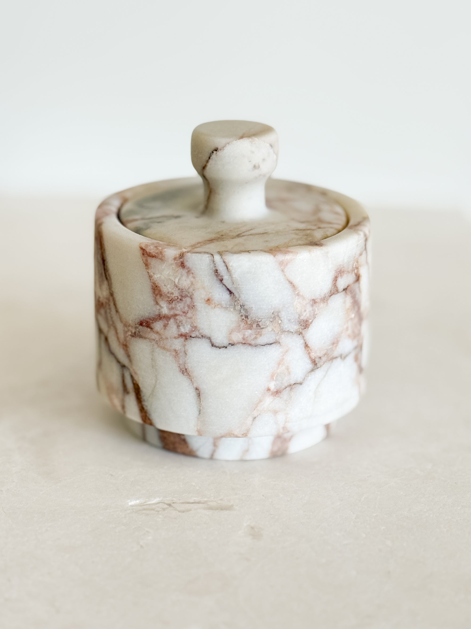 Verona Matte Marble Lidded Jar