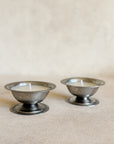 Vintage Silver Dish Votive Candles, Set of 2