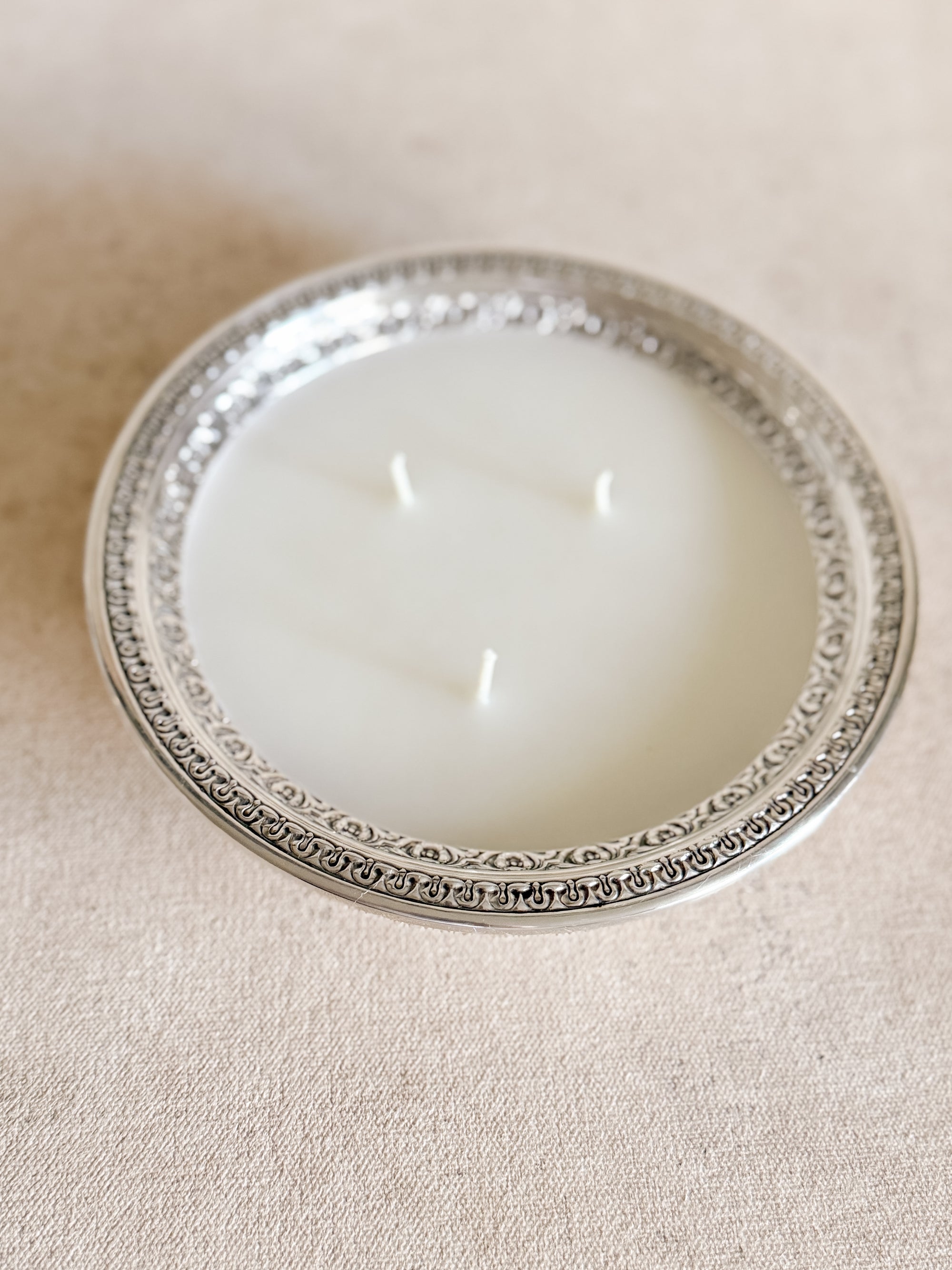 Vintage Silver Plate Candles