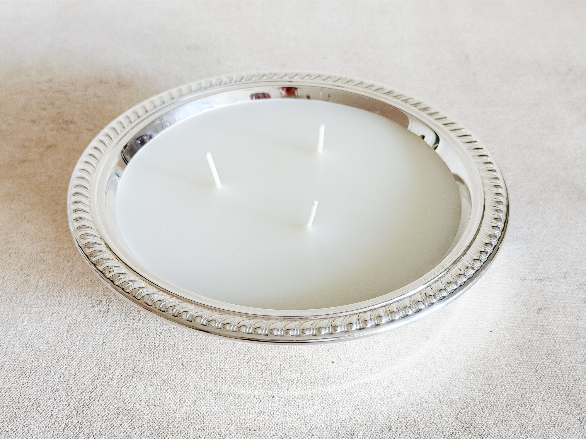 Vintage Silver Plate Candles
