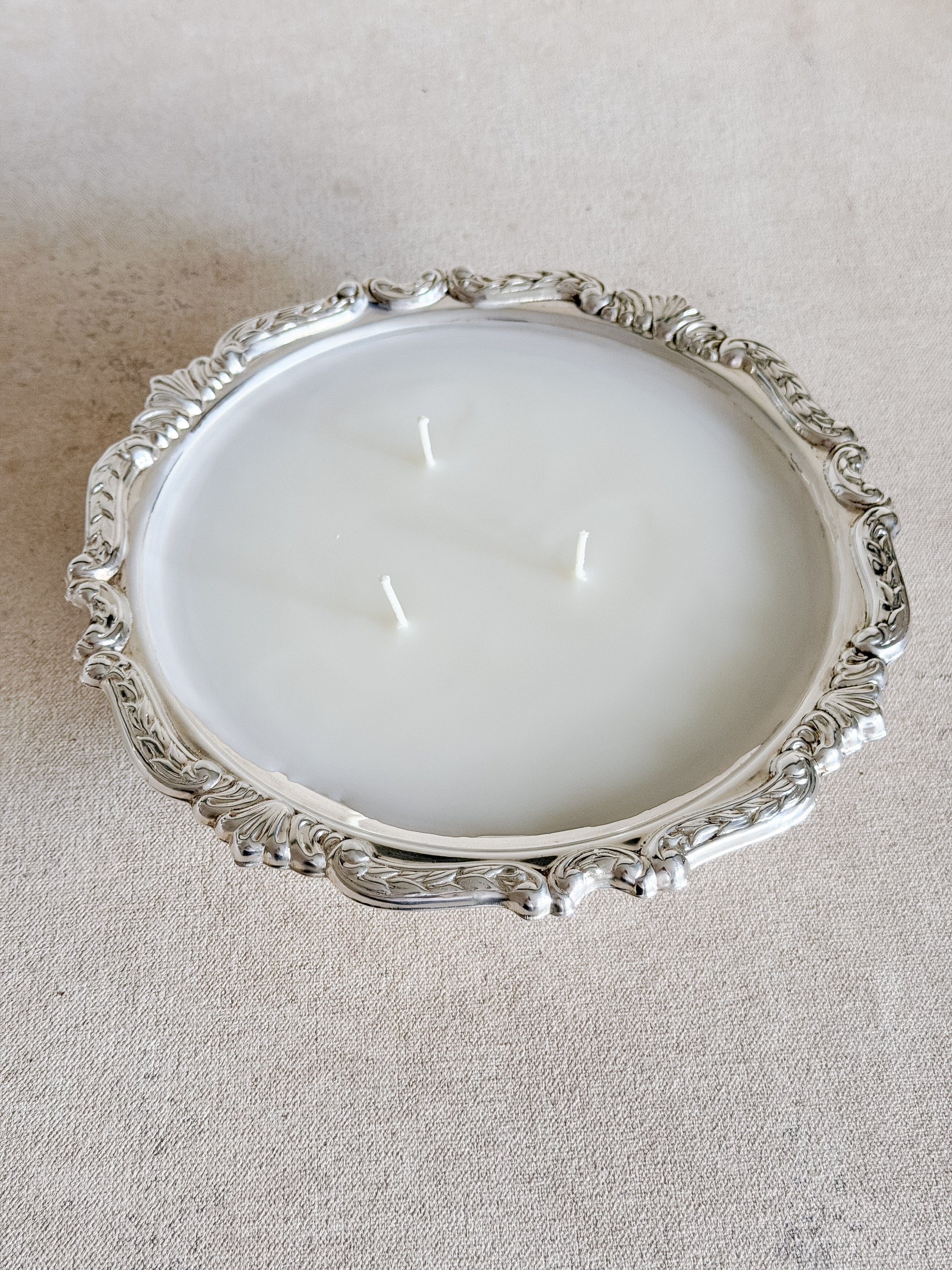 Vintage Silver Plate Candles
