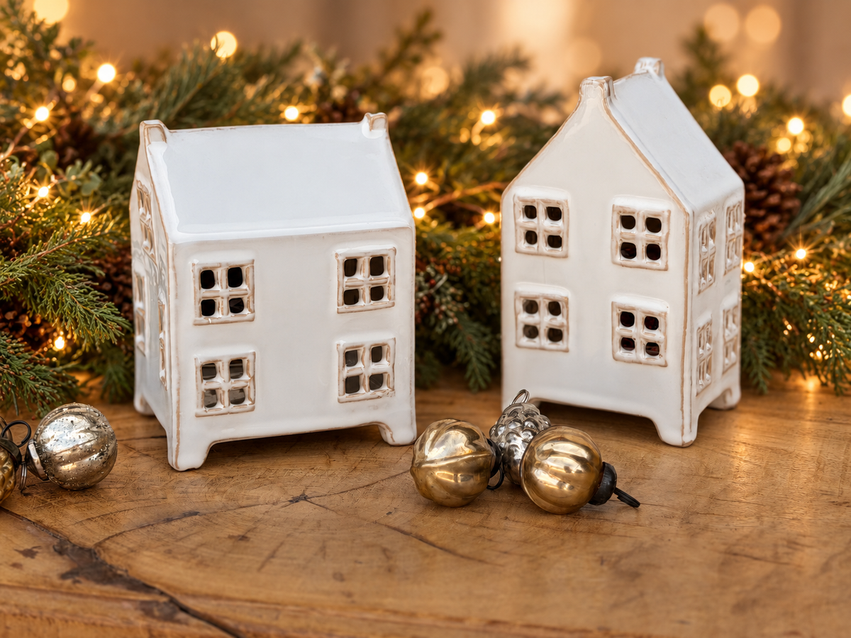 Snowy Village Ceramic Houses