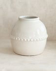 White Rounded Scalloped Vase