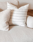 Linen Black Stripe Pillow Cover - 18x18