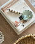 Black & Ivory Stripe Magnifying Glass