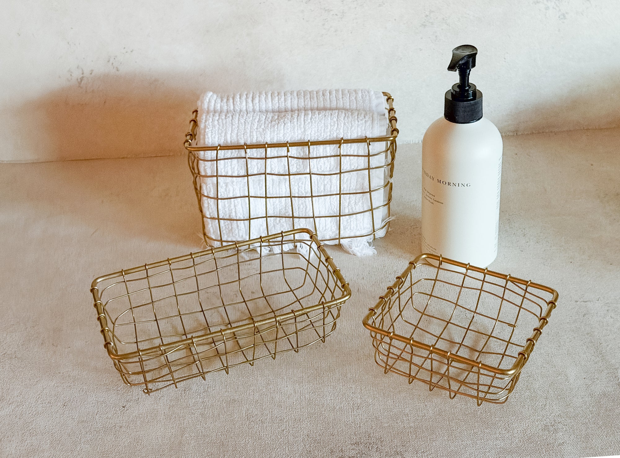 Brass Wire Baskets, Rectangle