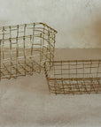 Brass Wire Baskets, Rectangle
