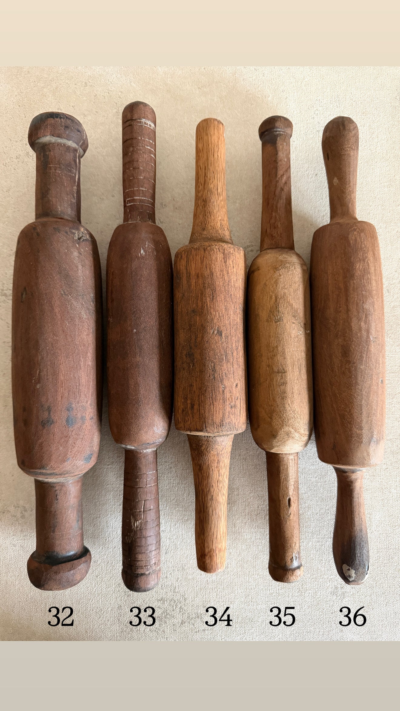 Vintage Found Chapati Roller, Medium