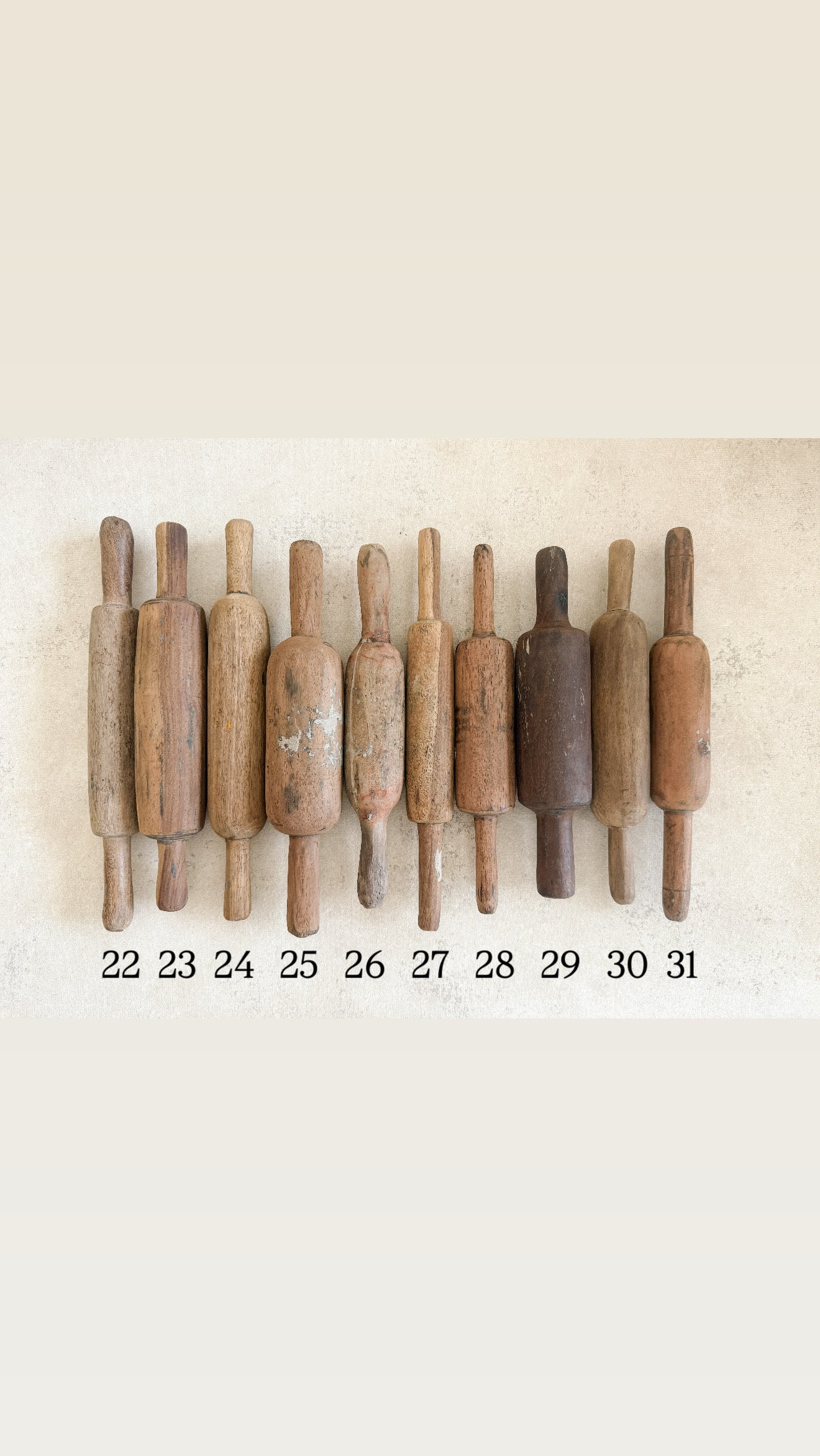 Vintage Found Chapati Roller, Small