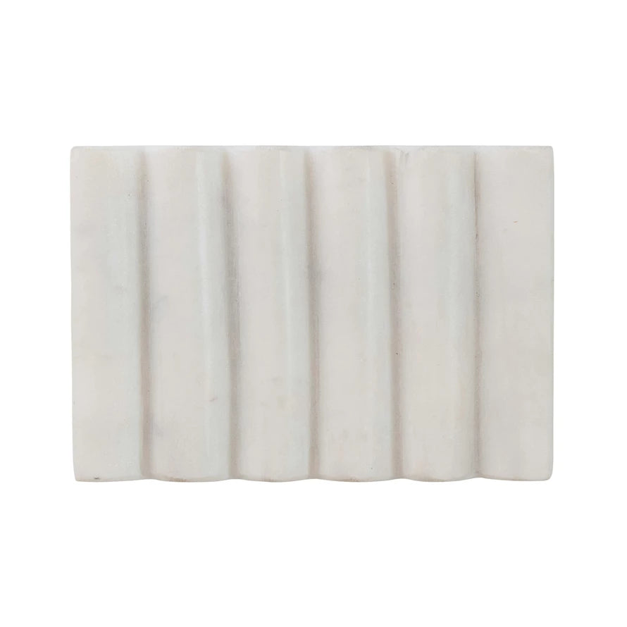 Cottage & Key Fluted Marble Soap Dish