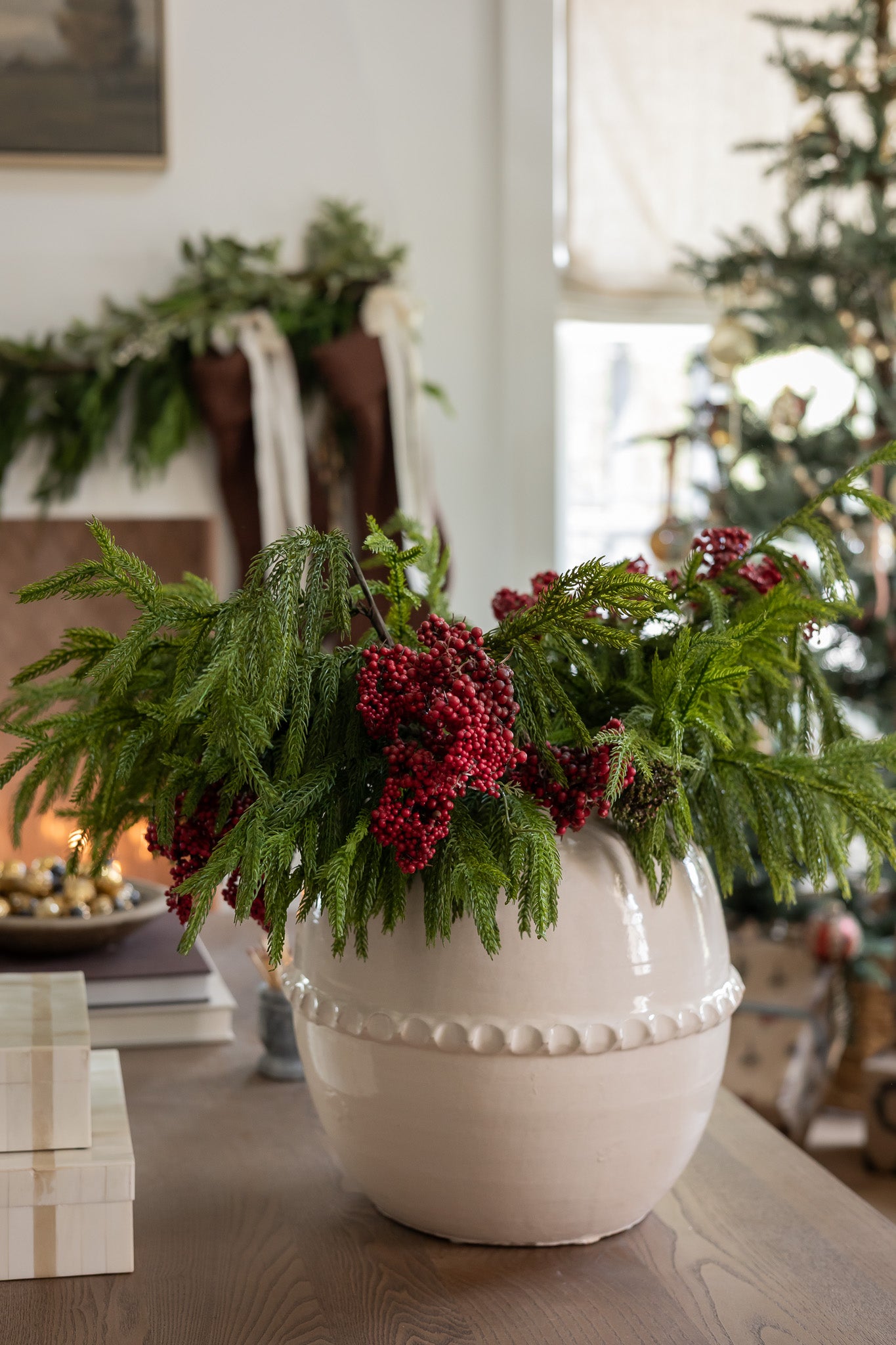 Holiday Red Berries Faux Stem