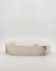 Alabaster Oval Boxes, Medium & Large