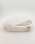 Alabaster Oval Boxes, Medium & Large