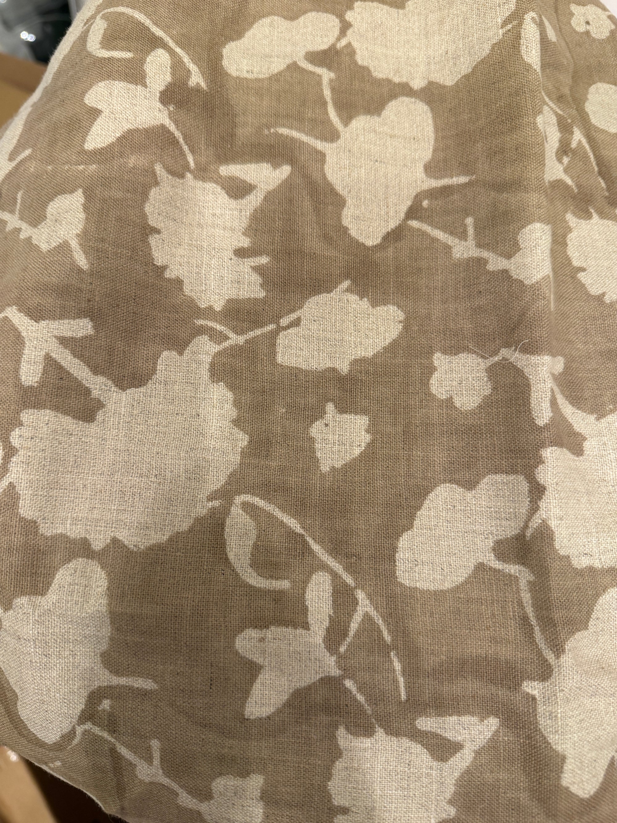 Meadow Block Print Throw Pillow Cover, 22x22