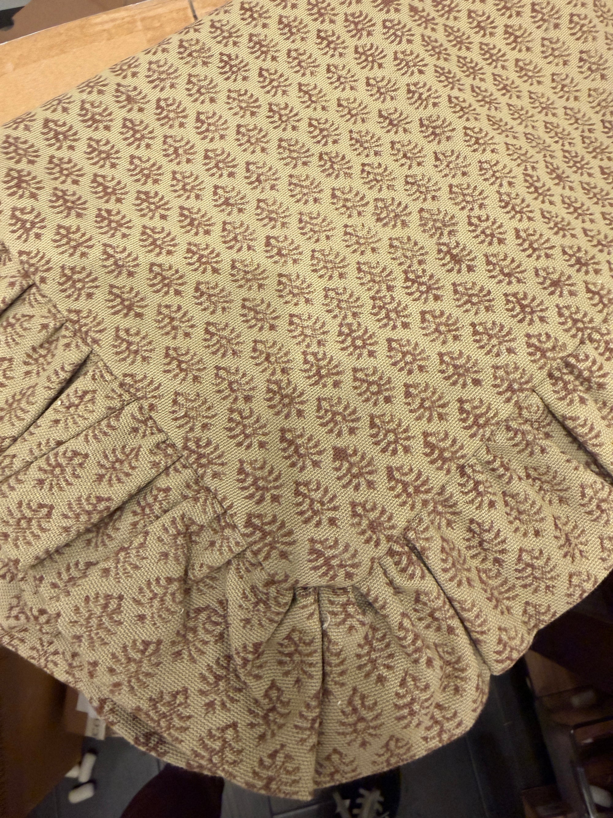 Garden Print Ruffle Lumbar Pillow Cover, 16x24