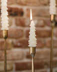 Unscented Tree Shaped Taper Candles in Small or Large, Set of 2