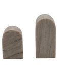 Rounded Marble Bookends, Set of 2