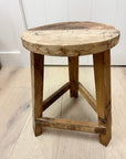 Round Rustic Bench