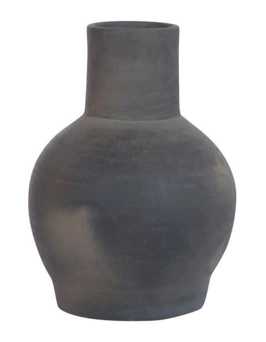 Black Terracotta Distressed Vase
