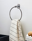 Towel Ring in Black Antique