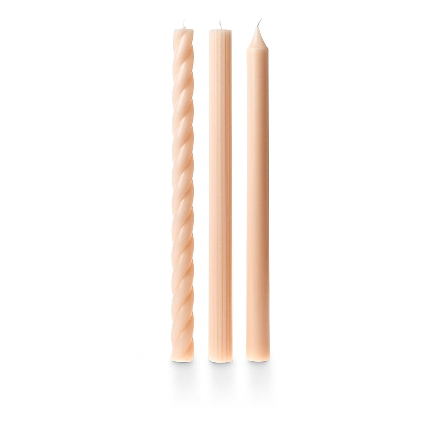 Pale Pink Assorted Tapers, Set of 3
