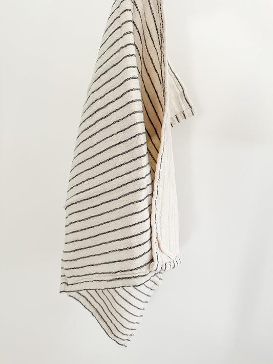 Natural Stripe Tea Towel