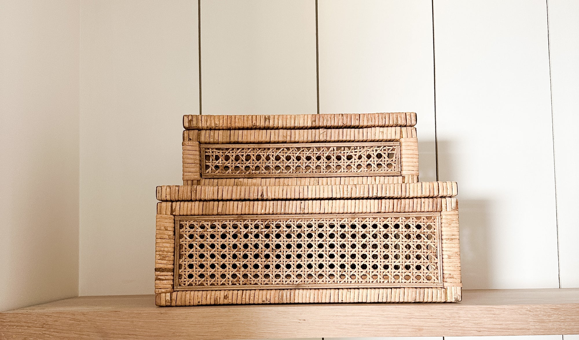 Cane Display Boxes, Set of 2