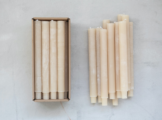 Unscented Cream Candlestick - Set of 2 candlesticks