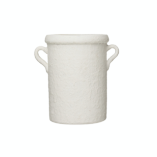 White Crock with Handles